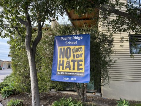 The No Place for Hate sign out front of PRS in Trimester 2. (Please click on the photo for a slideshow gallery of images related to this story.)