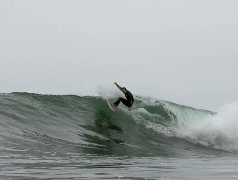 Keenan Walsh (22) surfs for PRS. (Click to watch GIF movie.