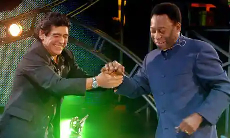 Maradona and Pelé on TV show, La Noche del 10.